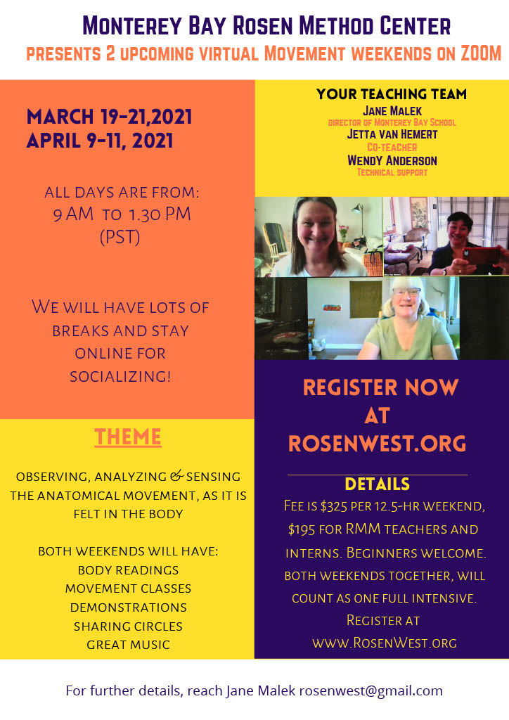 Monterey Bay Rosen Method Movement Flyer
